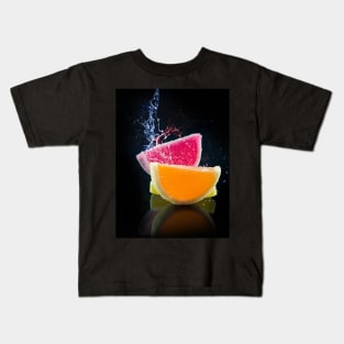 Jellies on black background Kids T-Shirt